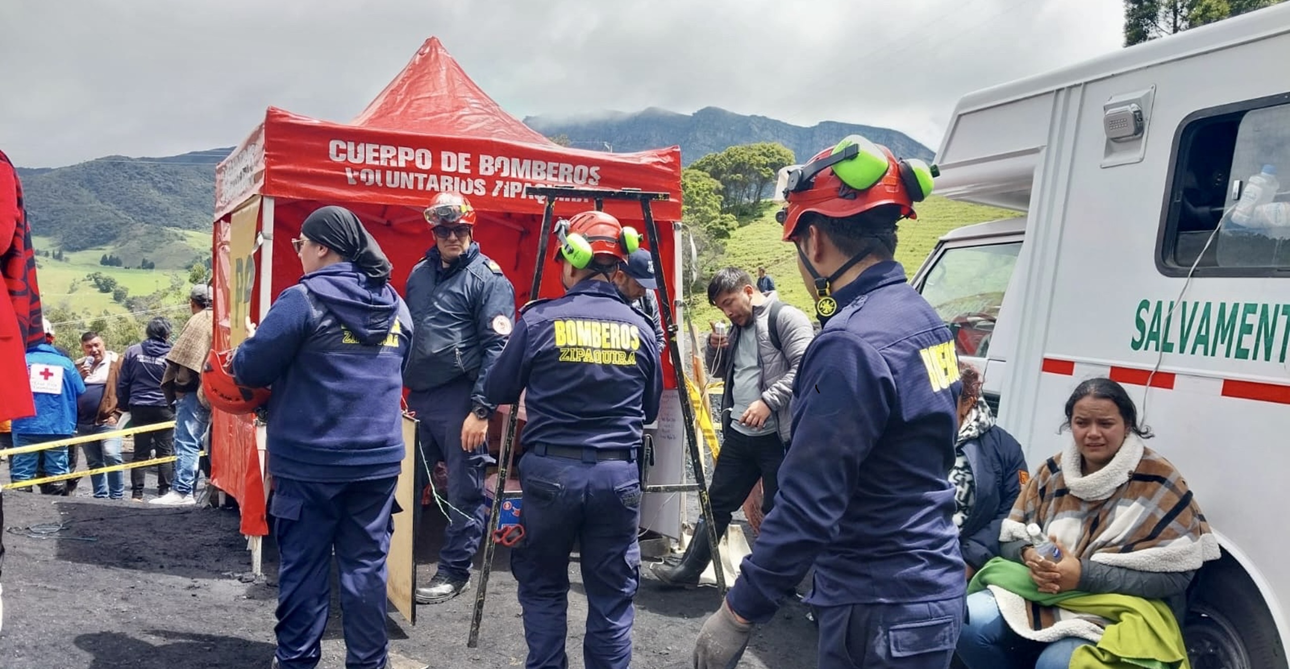 El Cuerpo de Bomberos Voluntarios de Zipaquirá atendió con profesionalismo emergencia en mina “El Tejadito”