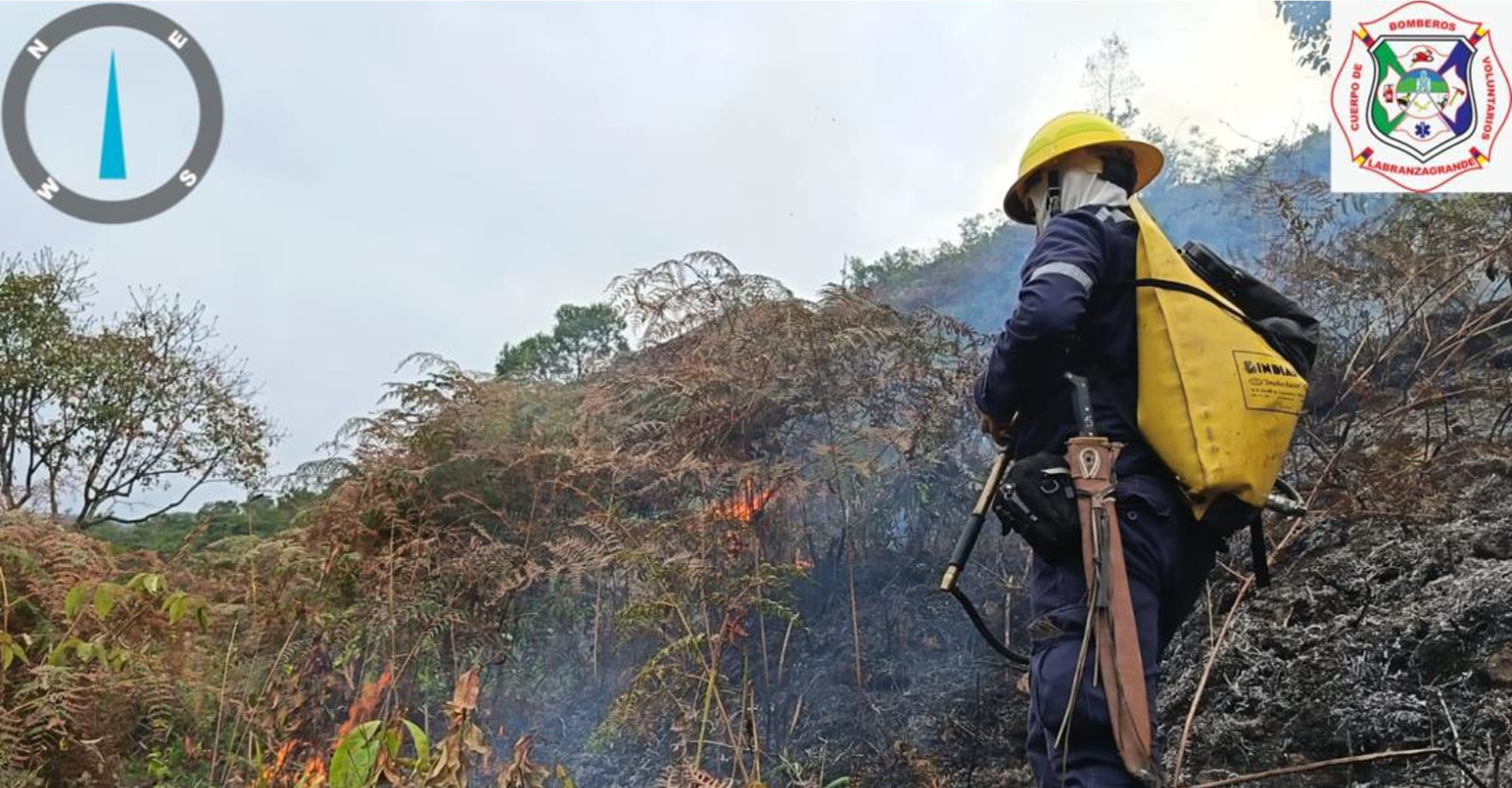 Bomberos liquidaron incendio forestal en zona rural del municipio de Pisba, Boyacá