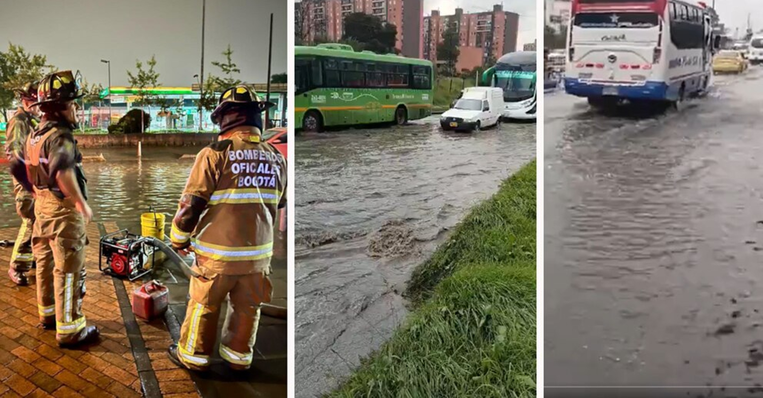 Bomberos Oficiales de Bogotá atienden emergencias por lluvias en Norte y occidente de la capital