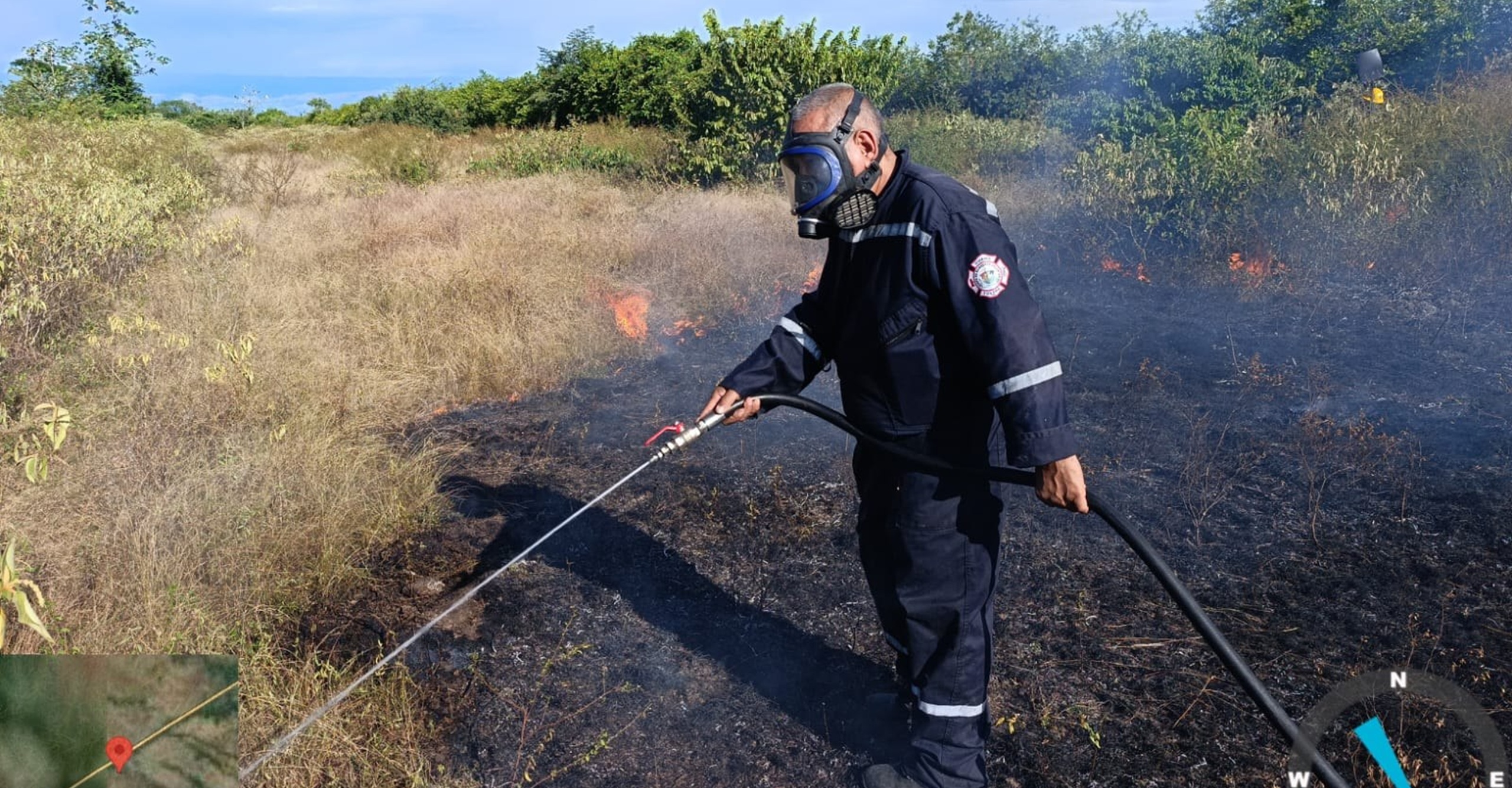 Bomberos de Guamo liquidaron incendio forestal en la vereda Caracolí
