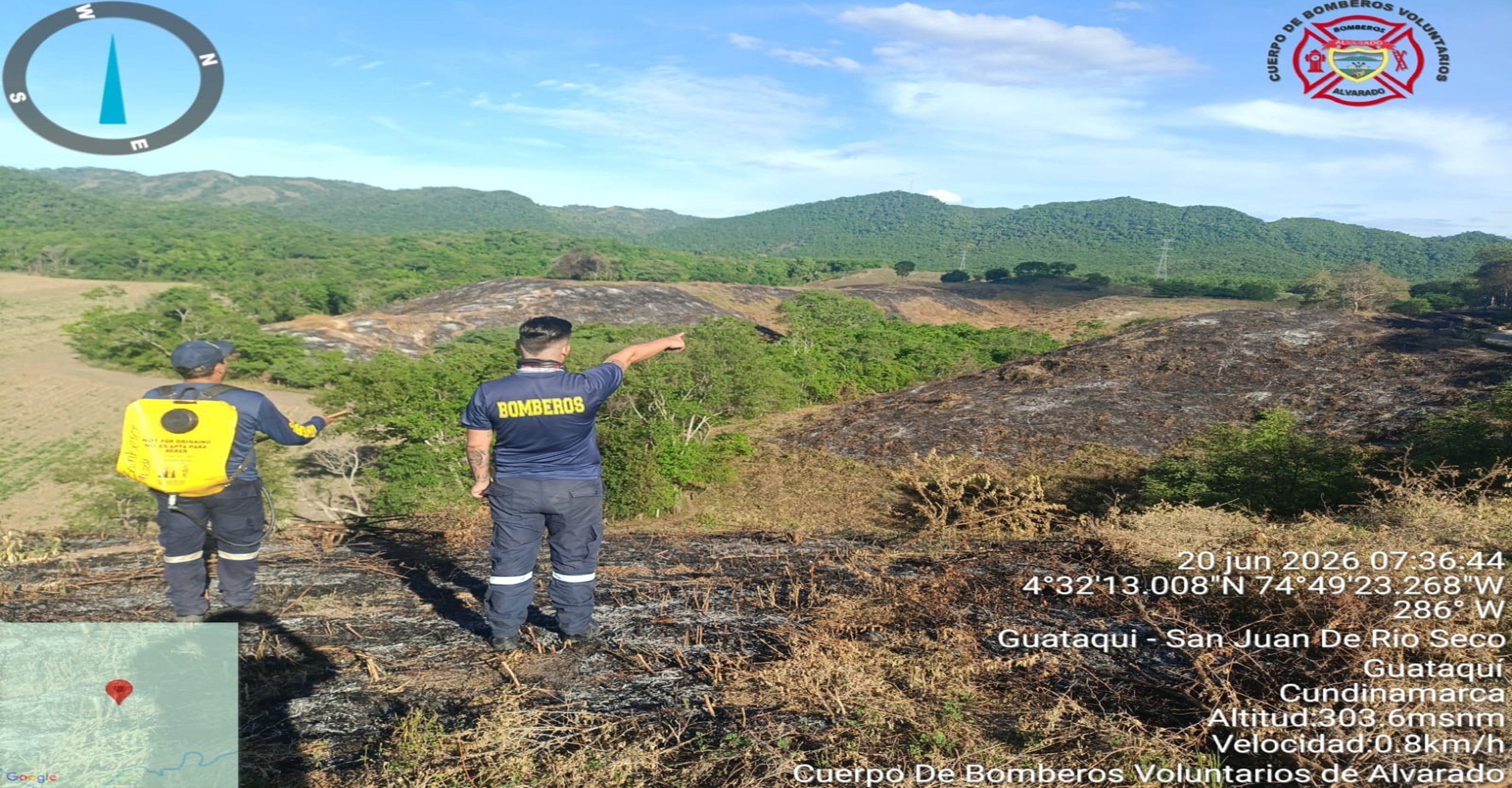 Bomberos de Alvarado liquidan incendio forestal que afectó cuatro hectáreas en zona rural de Tolima