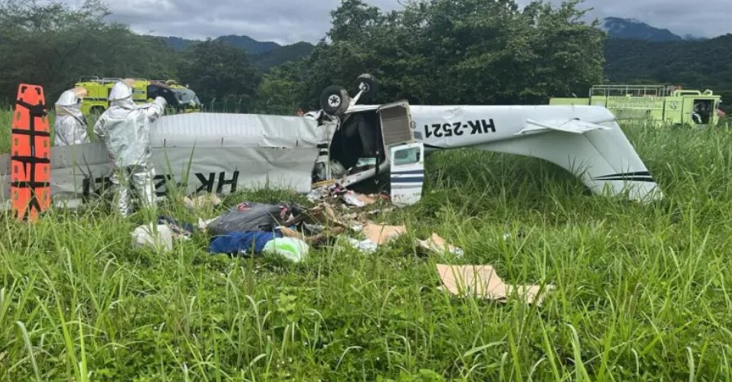 Organismos de emergencia atendieron accidente aéreo en el Aeropuerto Vanguardia de Villavicencio