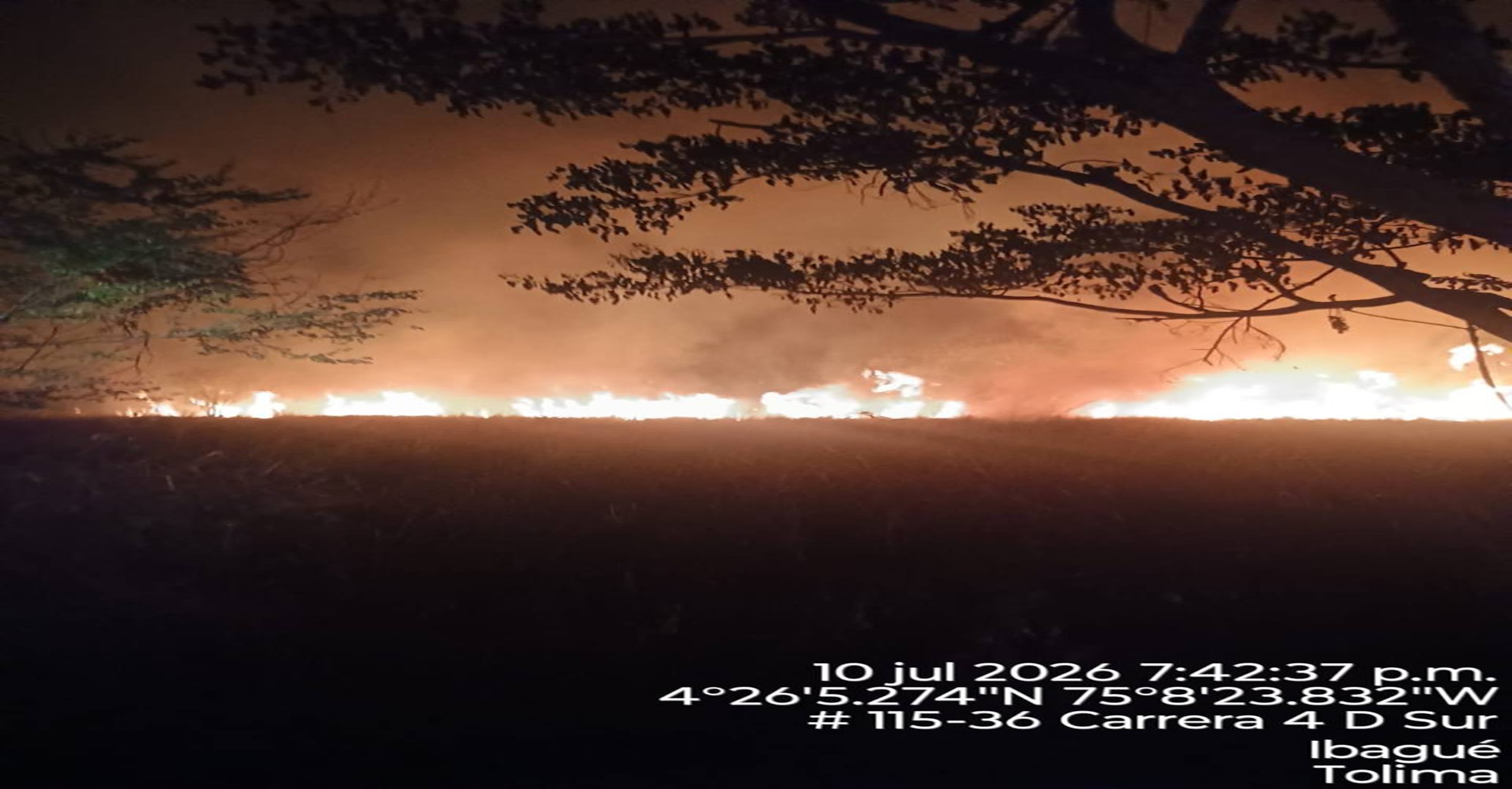 Bomberos de Ibagué controlan incendio forestal de gran magnitud en el sector de El Salado