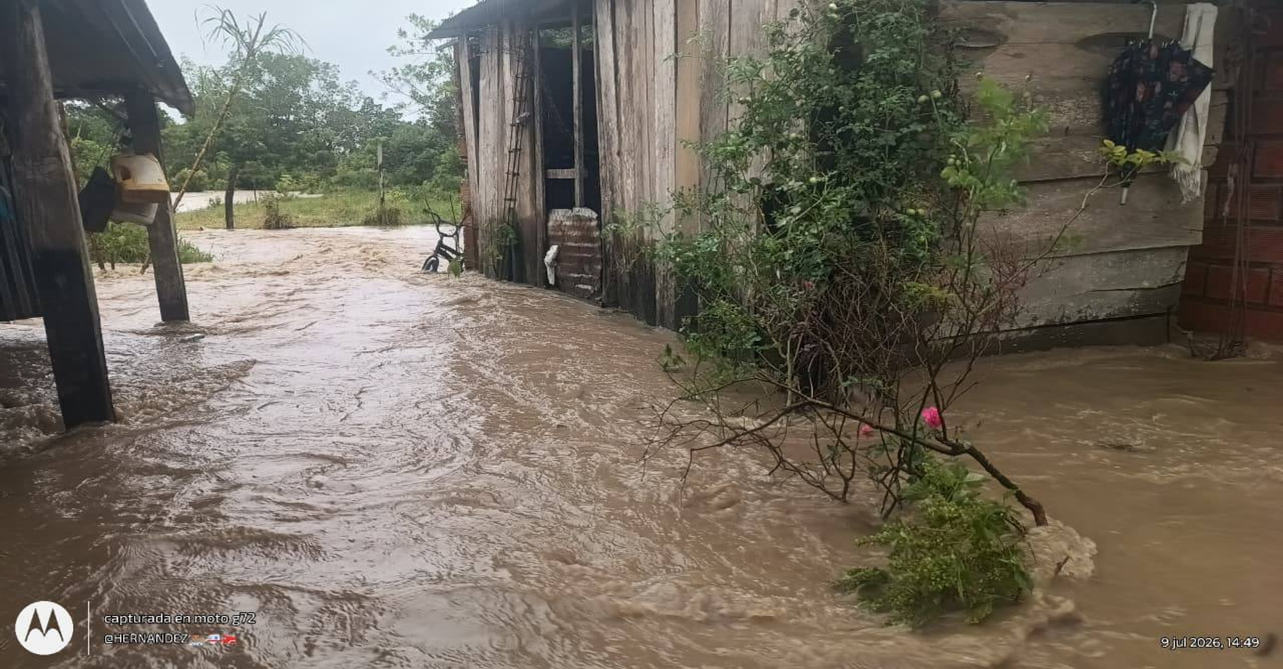 Organismos de socorro atienden inundaciones y creciente súbita en zona rural de Cubará, Boyacá