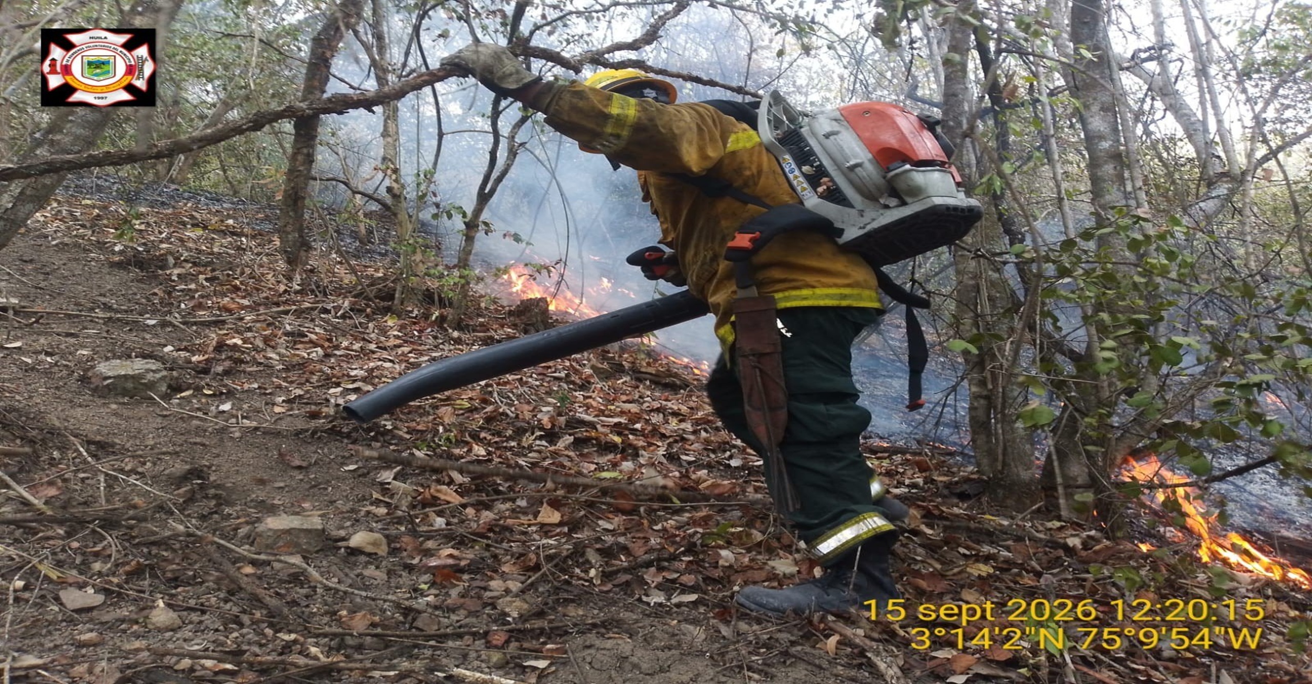 Verificación terrestre y con dron confirmó liquidación de incendio que afectó 50 hectáreas en Aipe