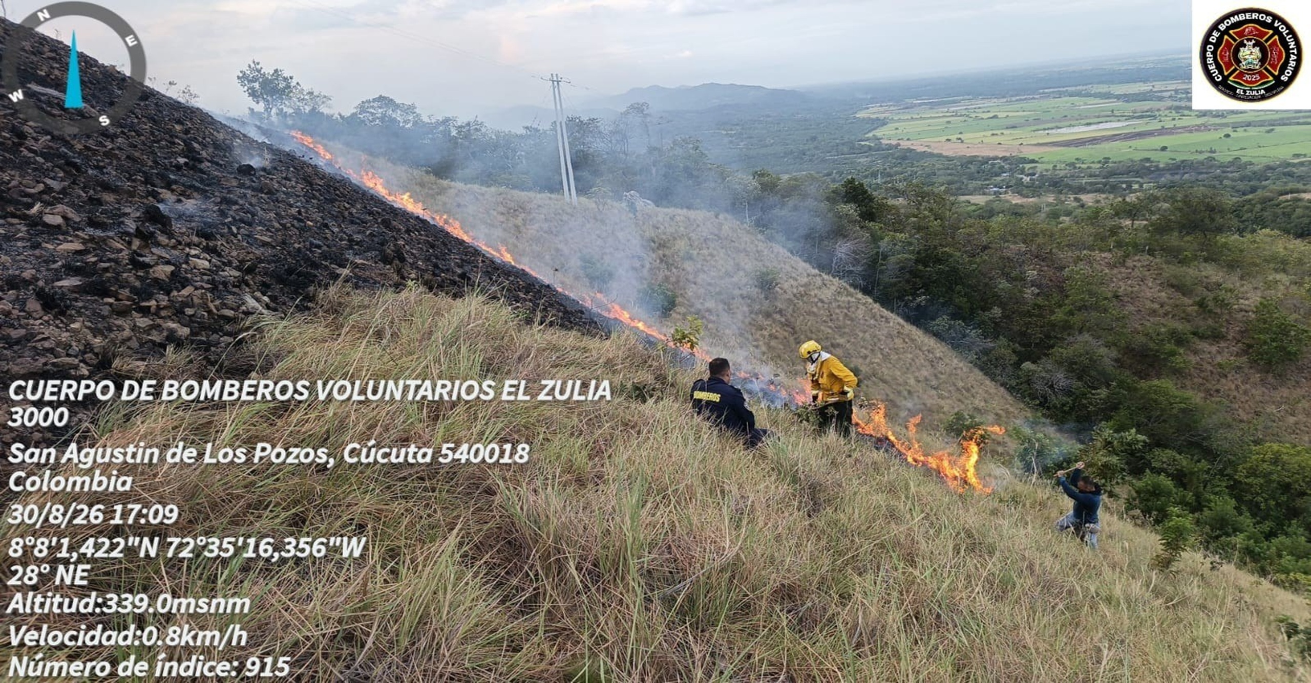 Incendio forestal en El Zulia continuaba activo al cierre del 31 de agosto