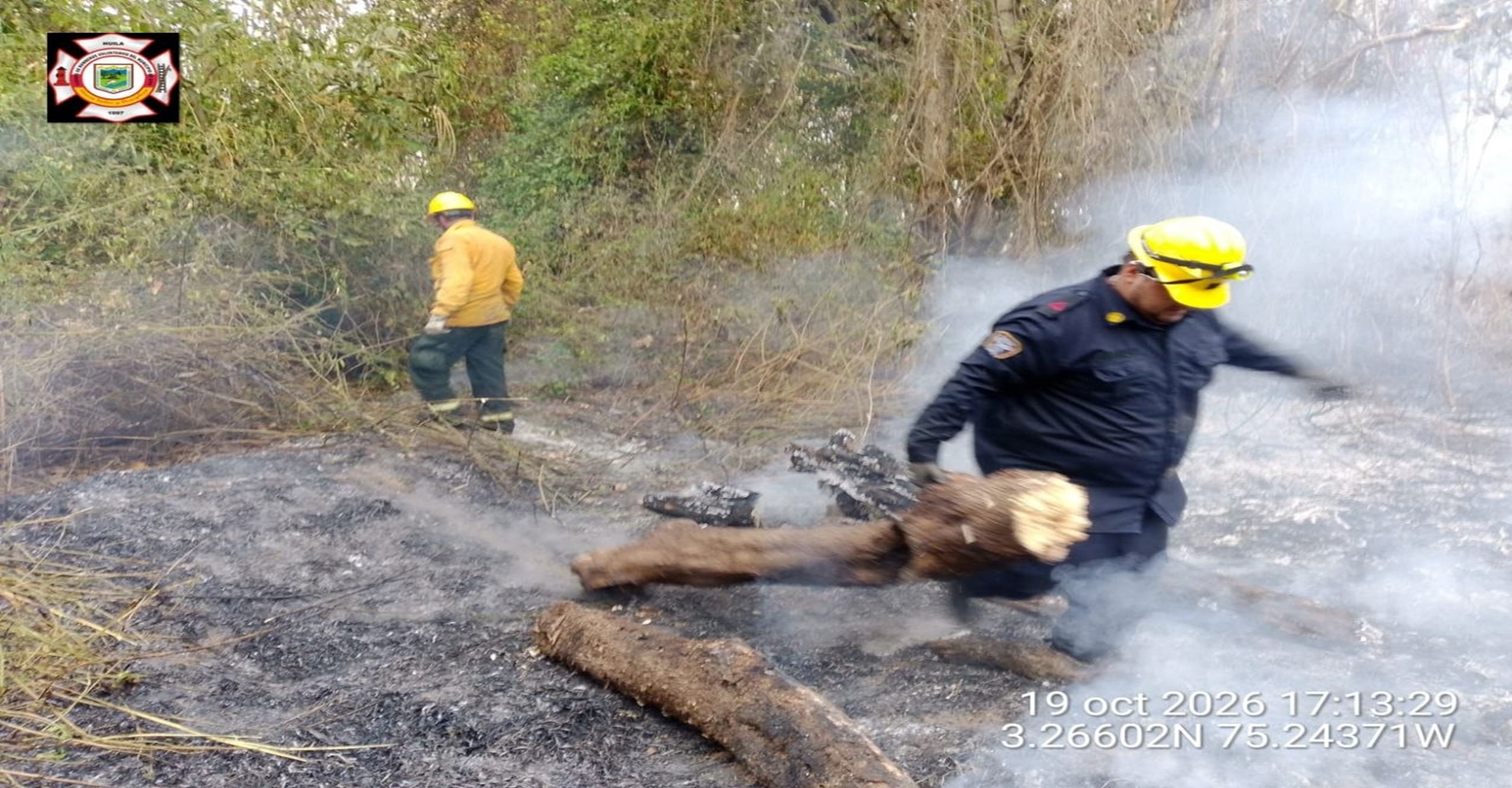 Incendio Forestal en Aipe Huila es liquidado por el Cuerpo de Bomberos Voluntarios del Municipio, 6 Hectáreas Afectadas.