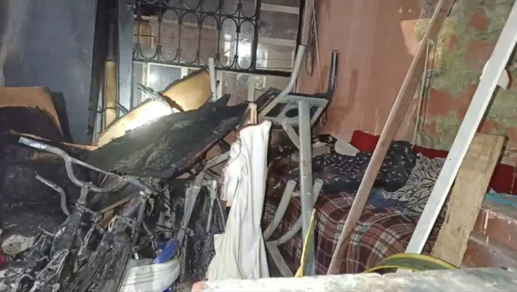 Estado de lavivienda afectada por el incendio estructural