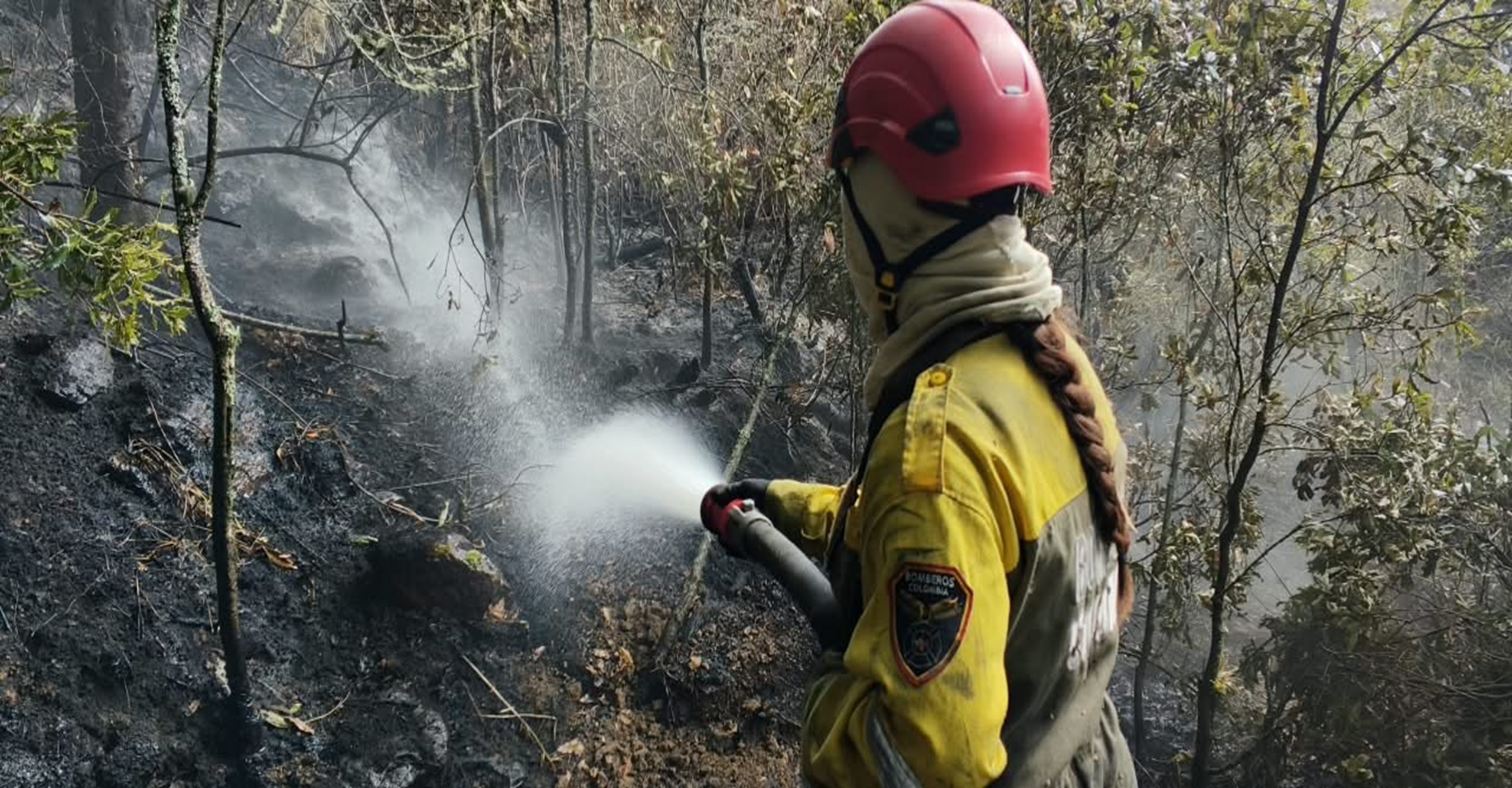 Bomberos de Chocontá liquidaron incendio forestal en zona rural de Guachetá